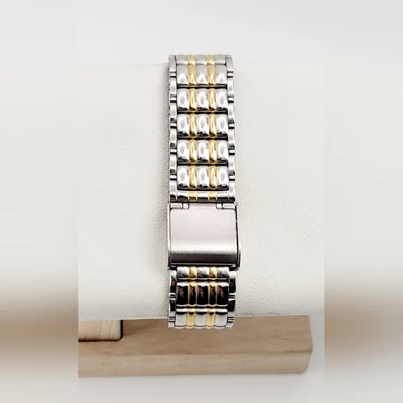 Vintage Seiko Quartz Two-Tone Dress Watch 7N01-6G90 Japan 34mm White Dial Unisex - Picture 5 of 9